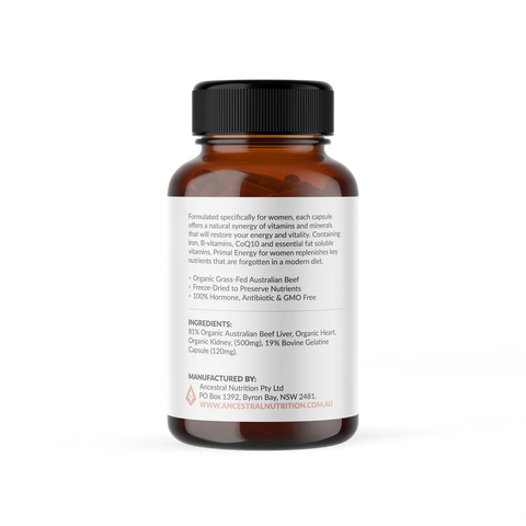 Ancestral Nutrition Primal Energy Womens Formula 120caps