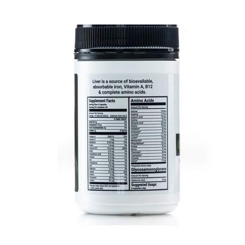 Organic Beef Liver 180 Capsules